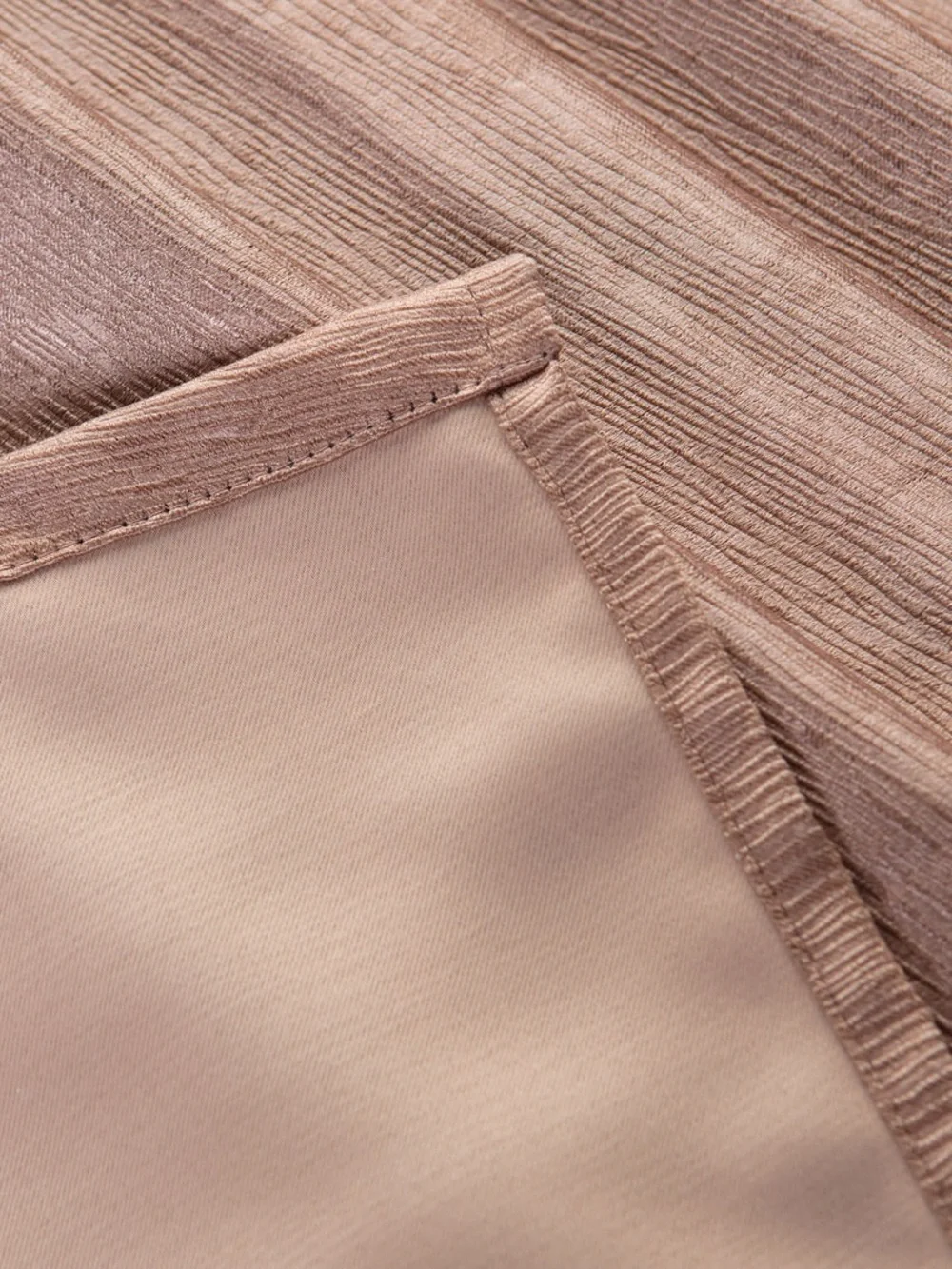 Chanasya Embossed Solid Textured Room Darkening Curtains: Beige 52 x 96